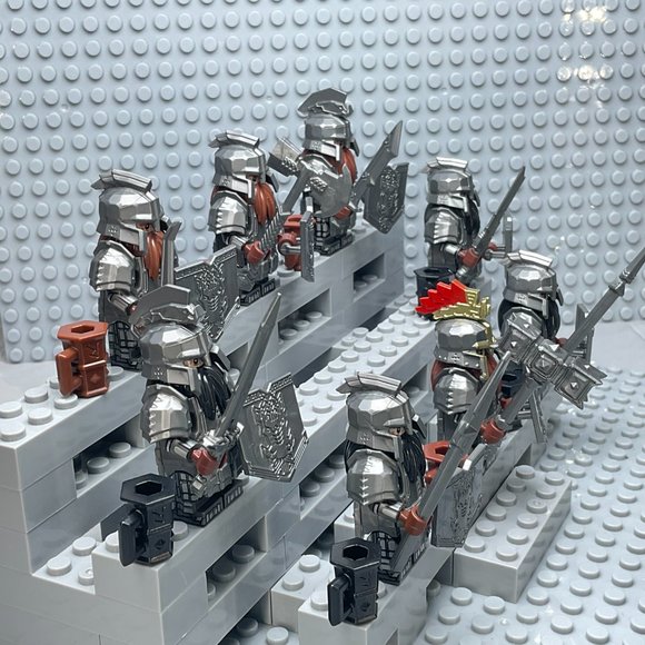 Lord of the Rings Dwarves Warriors Custom Minifigure Lot of 8 - Picture 2 of 3